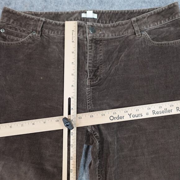 J. Jill Pants Womens 12 Petite Corduroy Boot Cut Brown Casual Stretch - Picture 3 of 10
